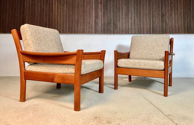 Danish Teak and Wool Easy Chairs from Dyrlund, 1960s, Set of 2-JP-947736