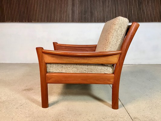 Danish Teak and Wool Easy Chairs from Dyrlund, 1960s, Set of 2-JP-947736