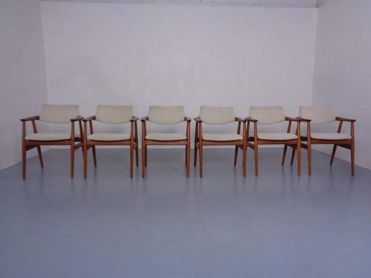 Danish Teak Armchairs by Svend Aage Eriksen for Glostrup, 1960s, Set of 6-RDW-1799077