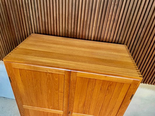 Danish Teak Bar Cabinet or Cupboard with Brass Details, 1960s-JP-1028531