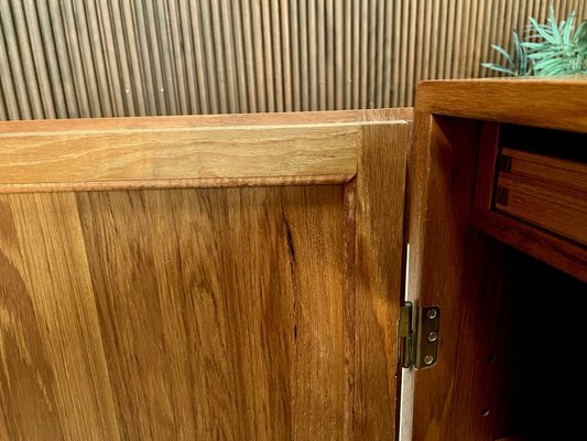 Danish Teak Bar Cabinet or Cupboard with Brass Details, 1960s-JP-1028531