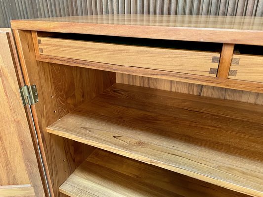 Danish Teak Bar Cabinet or Cupboard with Brass Details, 1960s-JP-1028531