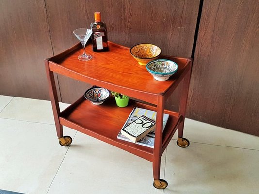 Danish Teak Bar Cart, 1960s-POM-549335