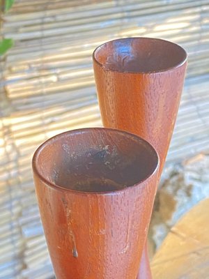 Danish Teak Candle Holder, 1950s, Set of 2-UR-1078952