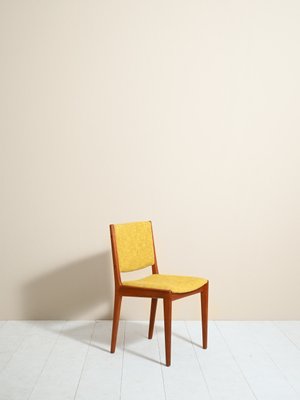 Danish Teak Chair with Upholstery, 1950s-QWP-845552