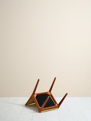 Danish Teak Chair with Upholstery, 1950s-QWP-845552