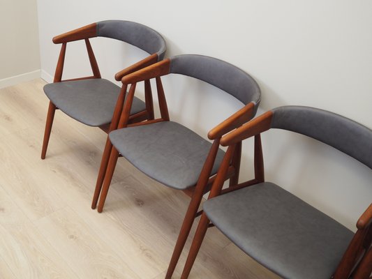 Danish Teak Chairs by Ejnar Larsen & Aksel Bender, 1960s, Set of 4-VND-1196277