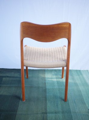 Danish Teak Chairs Model 71 by Niels O. Møller, 1960s, Set of 4-BHX-2040516