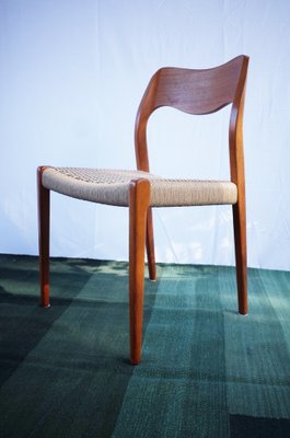 Danish Teak Chairs Model 71 by Niels O. Møller, 1960s, Set of 4-BHX-2040516