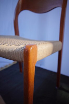 Danish Teak Chairs Model 71 by Niels O. Møller, 1960s, Set of 4-BHX-2040516