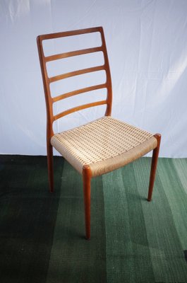 Danish Teak Chairs Model 82 by Niels O. Møller, 1960s, Set of 4-BHX-2040510