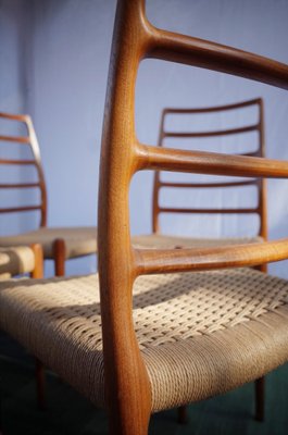 Danish Teak Chairs Model 82 by Niels O. Møller, 1960s, Set of 4-BHX-2040510