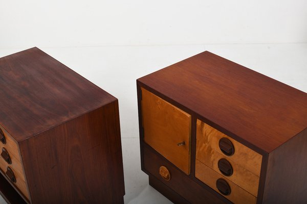 Danish Teak Chest of Drawers, 1960s, Set of 2-RA-2036213