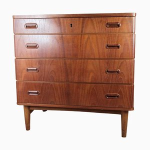 Danish Teak Chest of Drawers with 4 Drawers, 1960s-UY-1250579