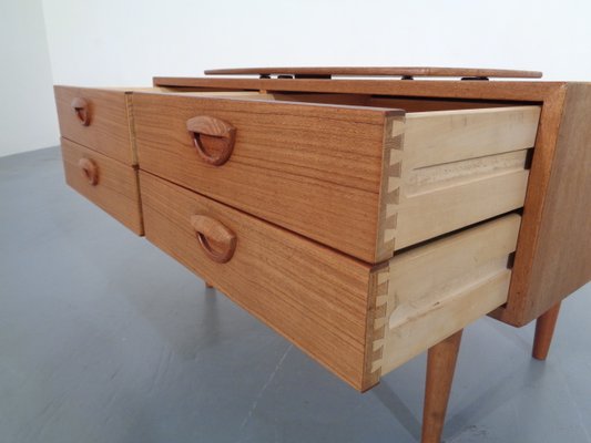 Danish Teak Chest of Drawers with Rotatable Tray, 1960s-RDW-701453