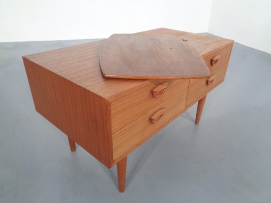 Danish Teak Chest of Drawers with Rotatable Tray, 1960s-RDW-701453