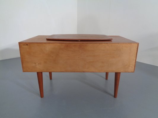 Danish Teak Chest of Drawers with Rotatable Tray, 1960s-RDW-701453