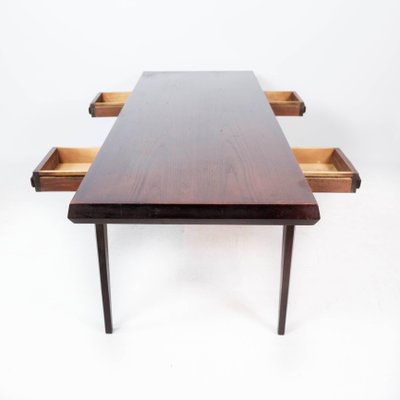 Danish Teak Coffee Table with Drawer, 1960s-UY-999237