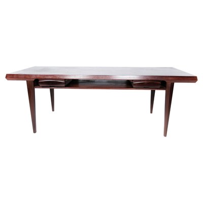 Danish Teak Coffee Table with Drawer, 1960s-UY-999237