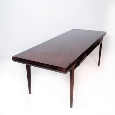 Danish Teak Coffee Table with Drawer, 1960s-UY-999237