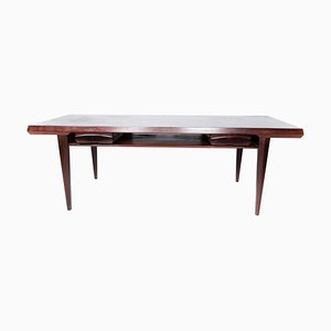 Danish Teak Coffee Table with Drawer, 1960s-UY-999237