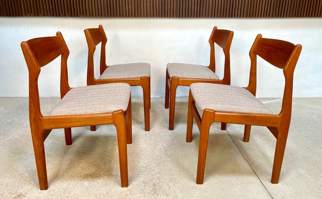 Danish Teak Dining Chairs by Erik Buch / Erik Buck for O.D. Møbler, 1960s, Set of 4-JP-1377227