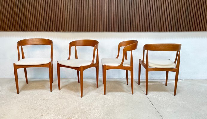 Danish Teak Dining Chairs by Johannes Andersen for Uldum Furniture Factory, 1960s, Set of 4-JP-1347611