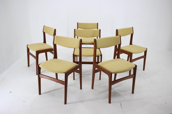 Danish Teak Dining Chairs, Set of 6, 1960s-TZ-867897