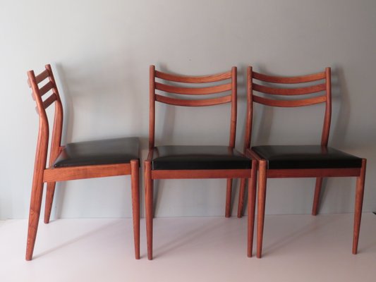 Danish Teak Dining Room Chairs, 1960s, Set of 3-UKG-1430640