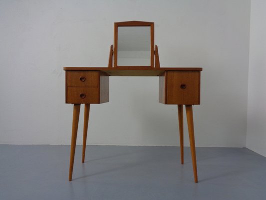 Danish Teak Dressing Table with Mirror, 1960s-RDW-1189196