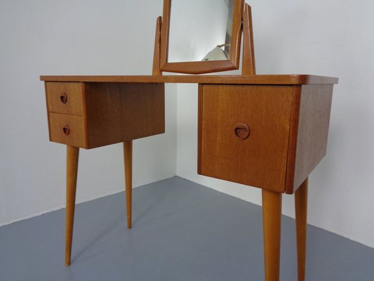 Danish Teak Dressing Table with Mirror, 1960s-RDW-1189196