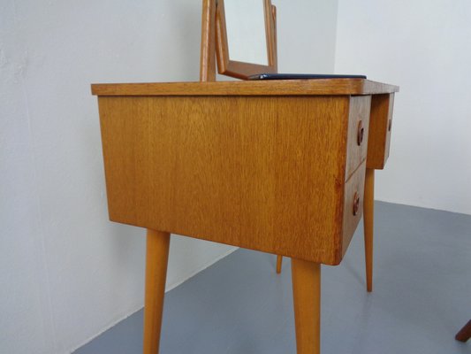 Danish Teak Dressing Table with Mirror, 1960s-RDW-1189196