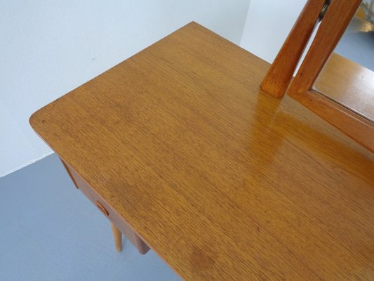 Danish Teak Dressing Table with Mirror, 1960s-RDW-1189196