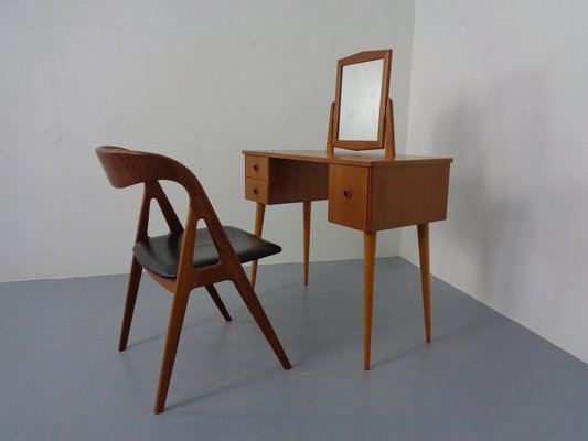 Danish Teak Dressing Table with Mirror, 1960s-RDW-1189196