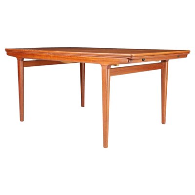 Danish Teak Extension Dining Table by Niels Møller, 1950s-TRW-1797098