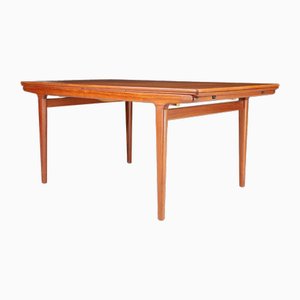 Danish Teak Extension Dining Table by Niels Møller, 1950s-TRW-1797098