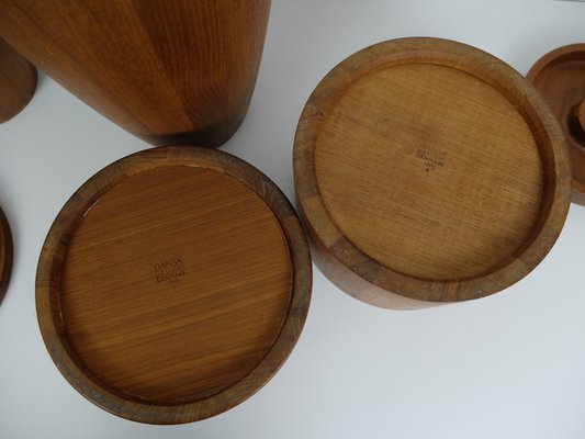 Danish Teak Ice Buckets by Jens Harald Quistgaard for Dansk Designs, 1960s, Set of 4-ZM-1080256