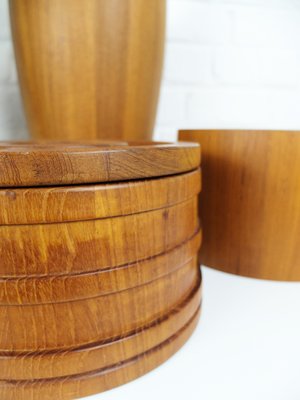 Danish Teak Ice Buckets by Jens Harald Quistgaard for Dansk Designs, 1960s, Set of 4-ZM-1080256