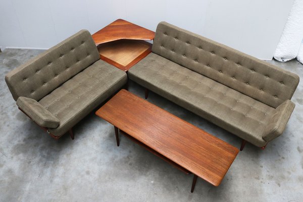 Danish Teak Minerva Sofa Set by Peter Hvidt & Orla Molgaard Nielsen for France & Søn / France & Daverkosen, 1950s, Set of 4-WIP-2041063