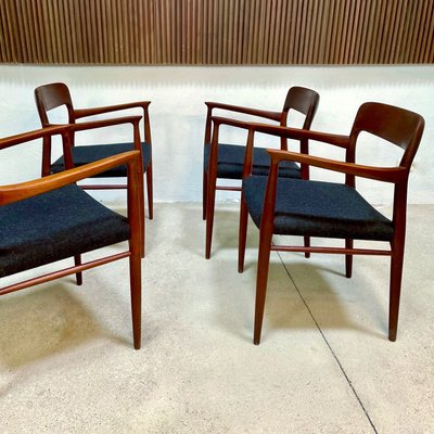 Danish Teak Model 56 Chairs by Niels O. Møller for J.l. Møllers, 1954, Set of 4-JP-1086840