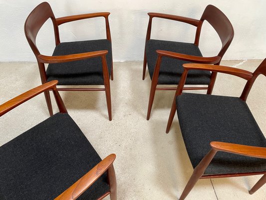 Danish Teak Model 56 Chairs by Niels O. Møller for J.l. Møllers, 1954, Set of 4-JP-1086840