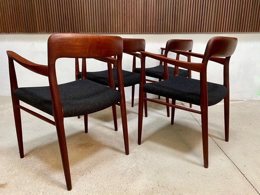 Danish Teak Model 56 Chairs by Niels O. Møller for J.l. Møllers, 1954, Set of 4-JP-1086840