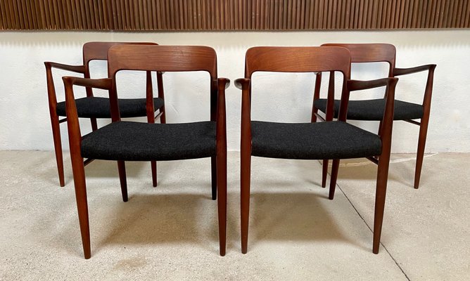 Danish Teak Model 56 Chairs by Niels O. Møller for J.l. Møllers, 1954, Set of 4-JP-1086840