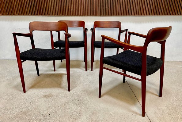 Danish Teak Model 56 Chairs by Niels O. Møller for J.l. Møllers, 1954, Set of 4-JP-1086840