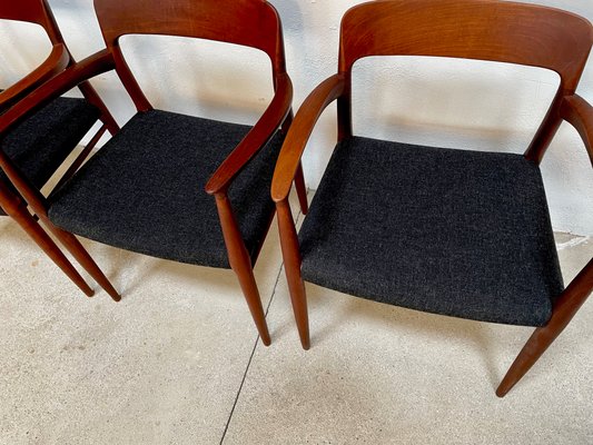 Danish Teak Model 56 Chairs by Niels O. Møller for J.l. Møllers, 1954, Set of 4-JP-1086840