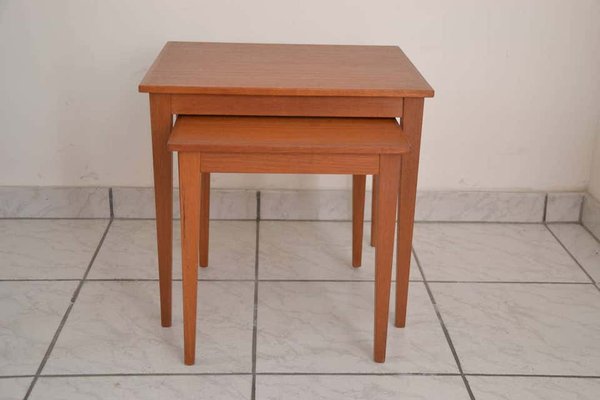 Danish Teak Nesting Tables, 1960s, Set of 2-SPD-833819