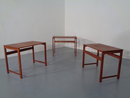 Danish Teak Nesting Tables, 1960s, Set of 3-RDW-796734