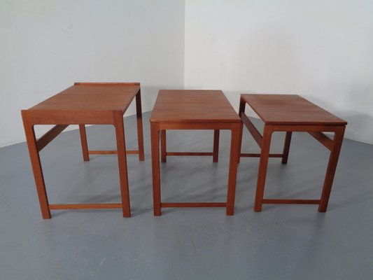 Danish Teak Nesting Tables, 1960s, Set of 3-RDW-796734