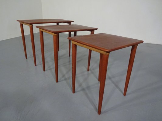 Danish Teak Nesting Tables, 1960s, Set of 3-RDW-619972