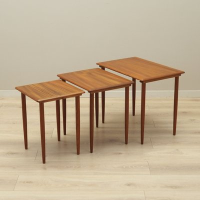 Danish Teak Nesting Tables, 1970s, Set of 3-VND-1818274